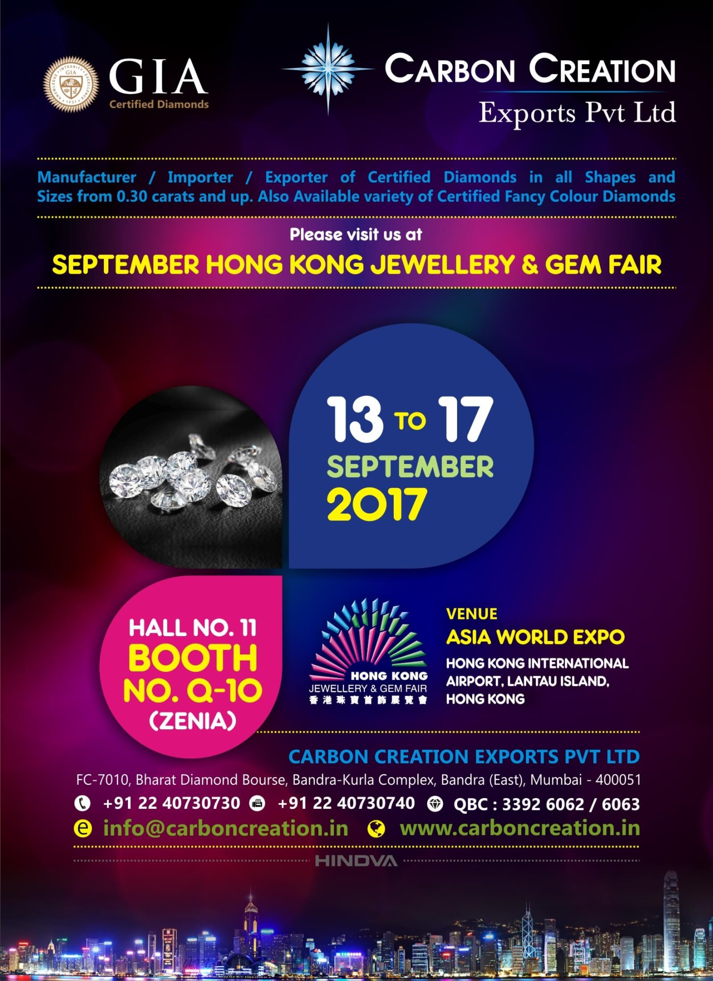 Jewellery & Gem Fair – September 2017 (Hong Kong)