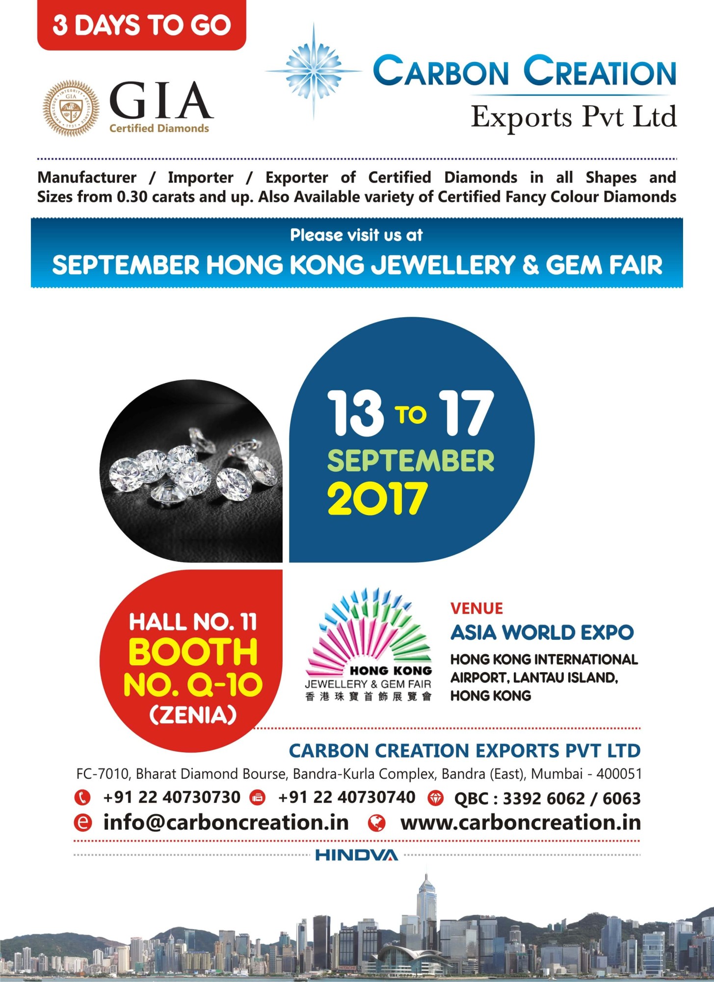 3 Days to Go – September Hong Kong Jewellery & Gem Fair 2017